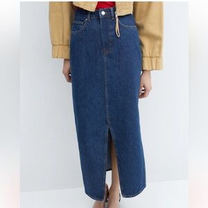 Mango Blue Denim Skirt